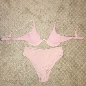 High waisted light pink bikini from SHEIN